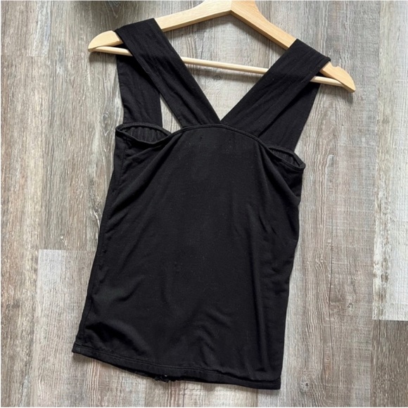 Michael Lauren Bosco Snap Front Tank in Black - Picture 7 of 9